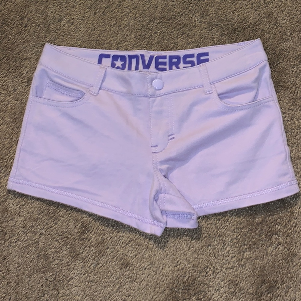 Lavender converse shorts!